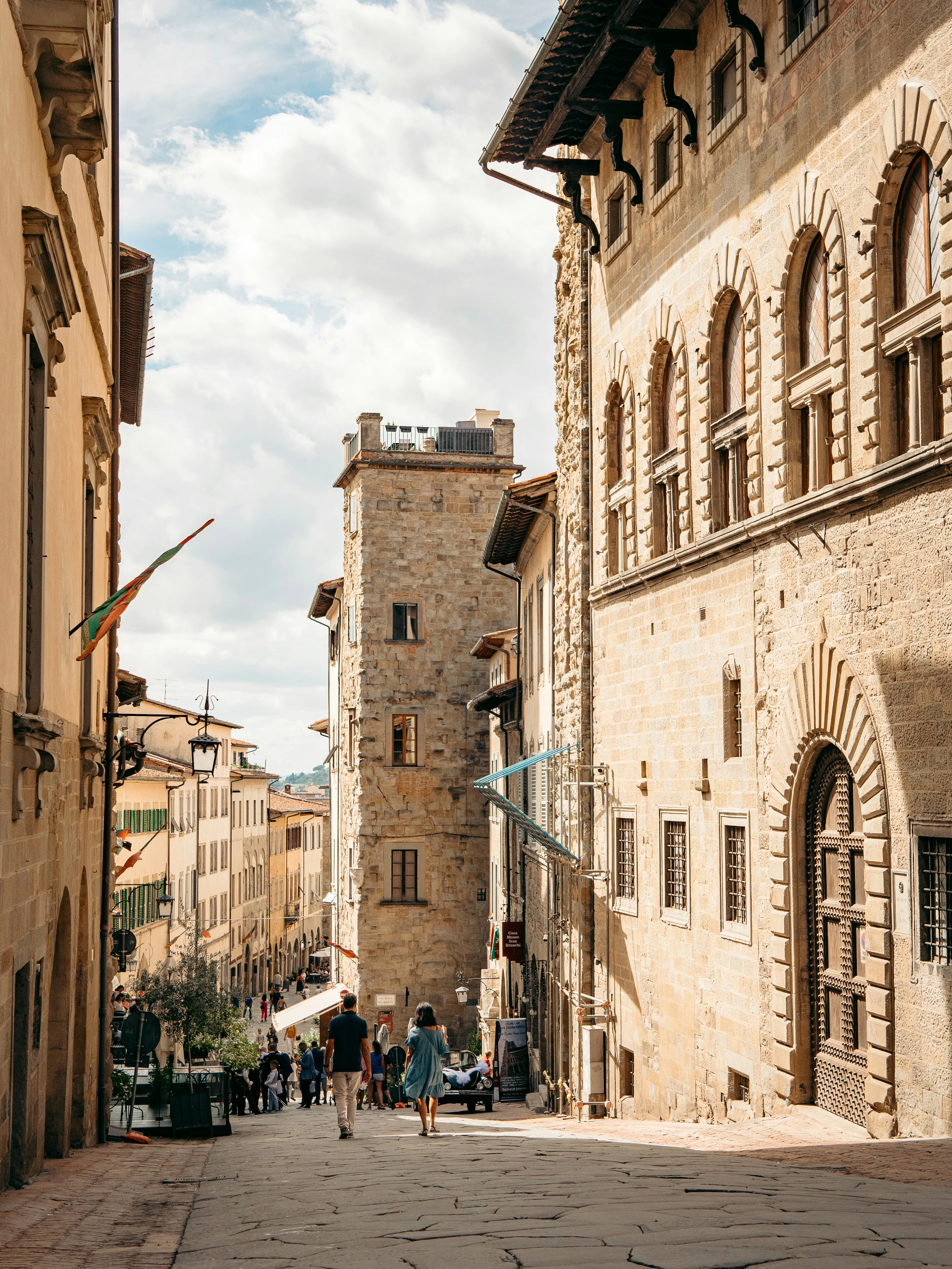 Via medievale nel centro storico di Perugia, Umbria