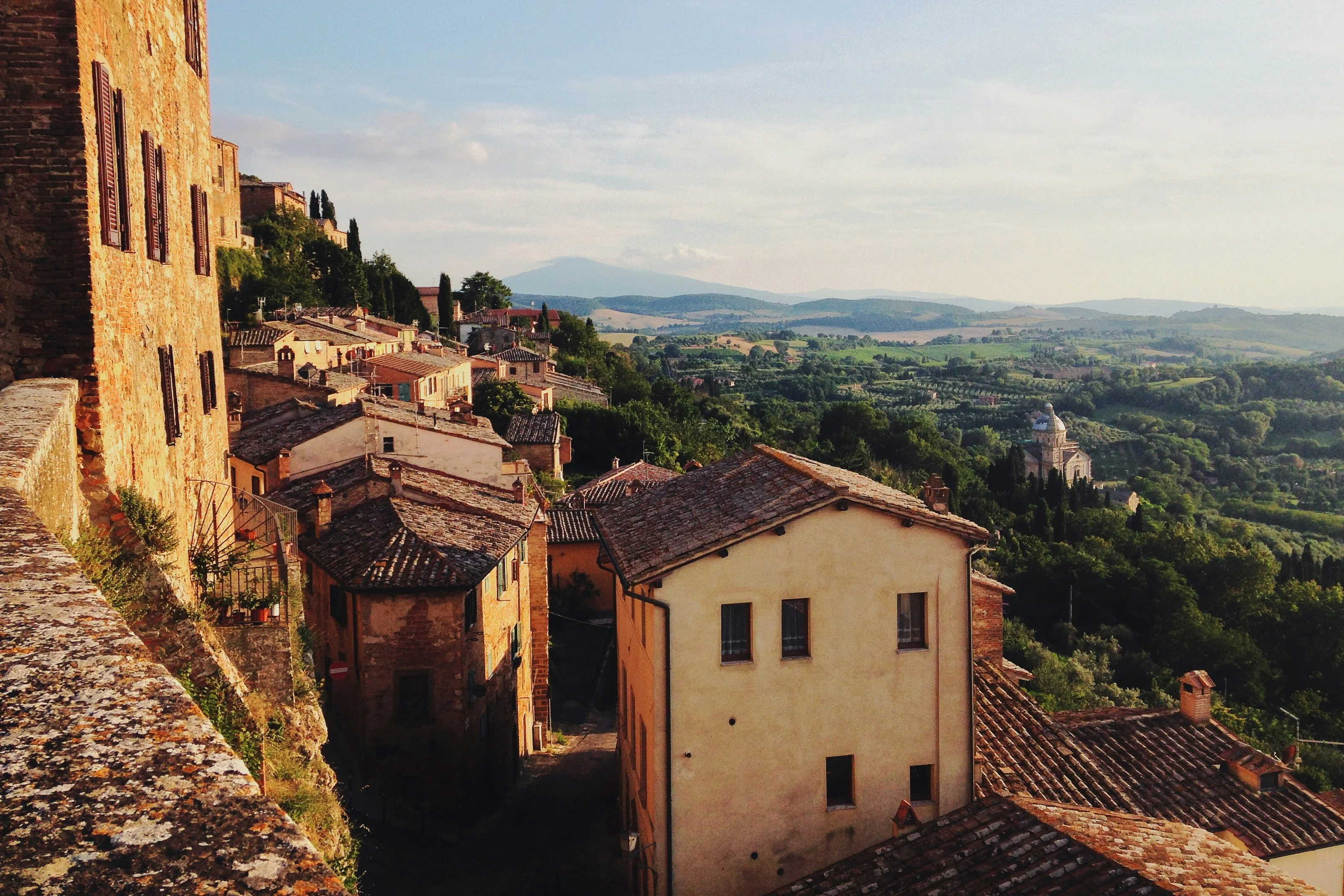 Tetti e palazzi rinascimentali di Montepulciano, Toscana